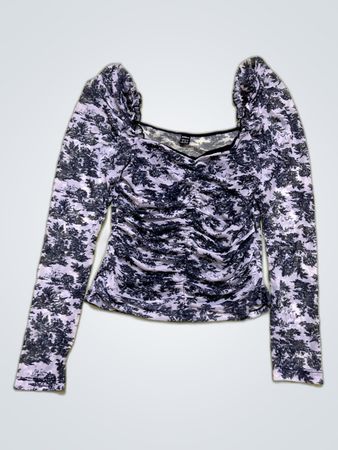 SHEIN Printed Long Sleeve Blouse