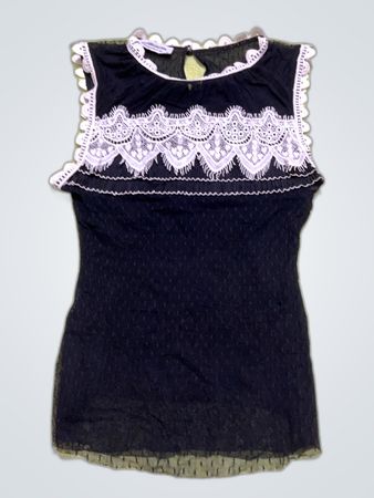 BSB Collection Black Lace Trim Camisole