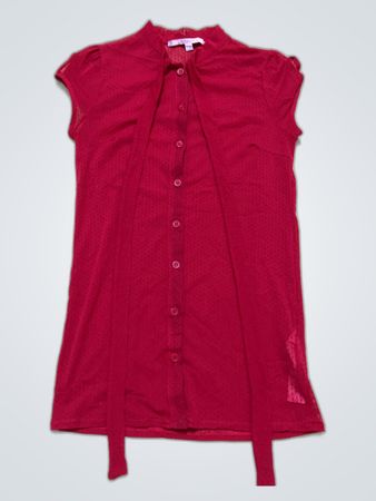 Bershka Red Wrap Blouse