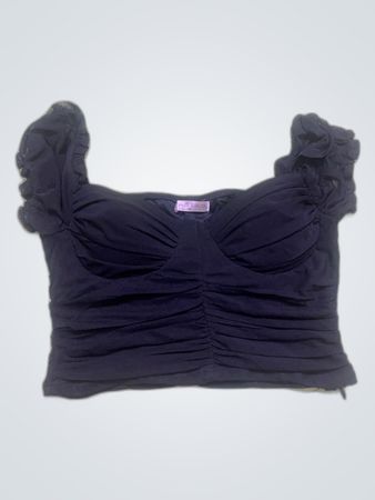 Hoi Cropped Ruffle Blouse