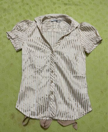 Zara Striped Satin Blouse