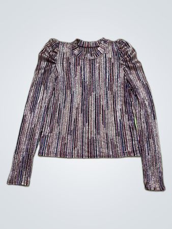 Long-Sleeve Metallic Top