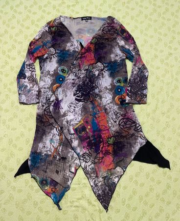 Caroline Morgan Printed Wrap Blouse