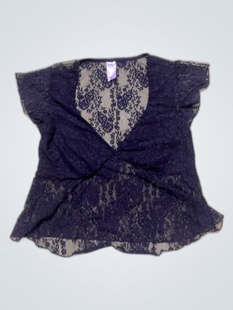 Anko Black Lace Sheer Blouse