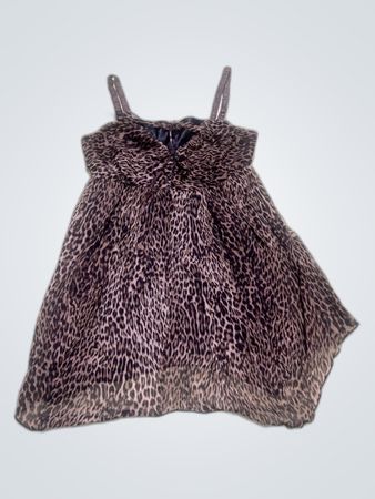 Leopard Print Spaghetti Strap Mini Dress