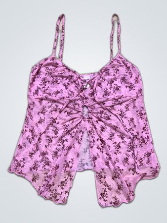 Pink Floral Camisole Top