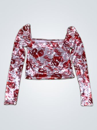 Long Sleeve Dragon Print Top