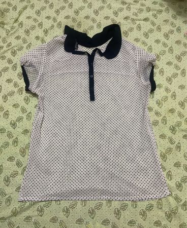 Zara Basic Polka Dot Polo Shirt
