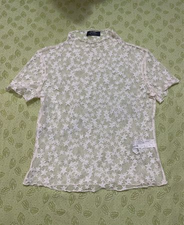 Bershka Sheer Lace Blouse