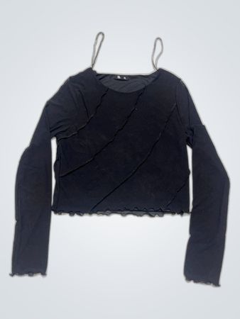 Jay Jays Black Sheer Long Sleeve Blouse