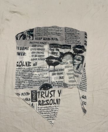 Printed Newspaper Graphic T-Shirt
