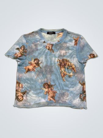 Bershka Printed Angel Graphic T-Shirt