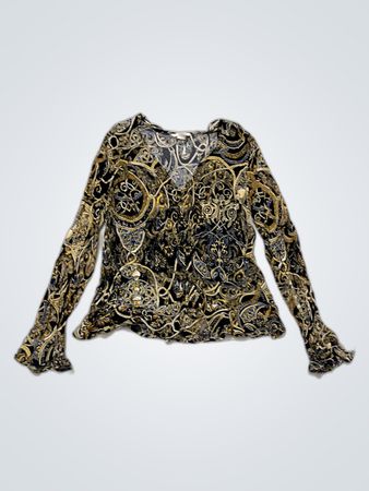 H&M Printed Long Sleeve Blouse