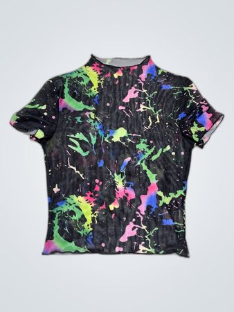 Multicolor Paint Splatter Shirt