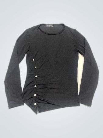 Benetton Black Long Sleeve Knit Top