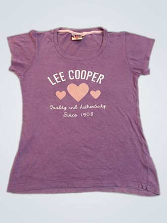 Lee Cooper Purple Graphic T-Shirt