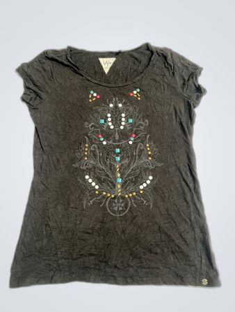IKKS Embroidered V-Neck Top