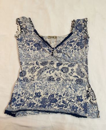 fórmula JOVEN Blue Floral Top