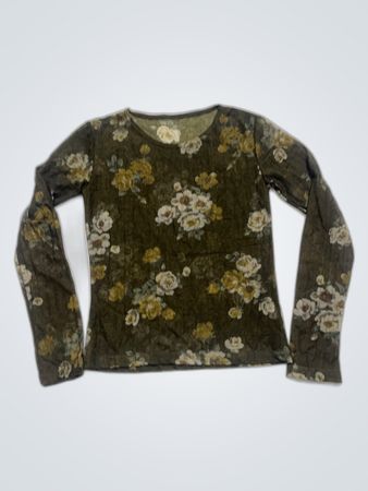 Sheer Floral Long Sleeve Top