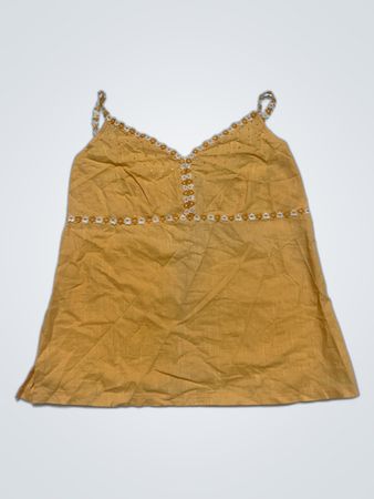 Yellow Embroidered Cami