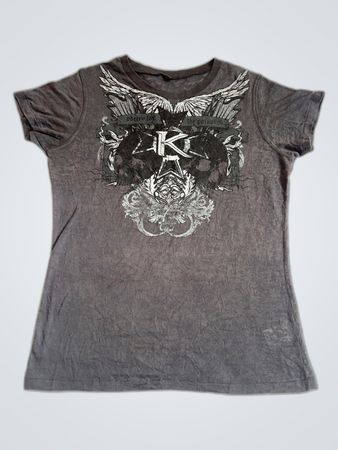 Gray T-Shirt with Graphic Design