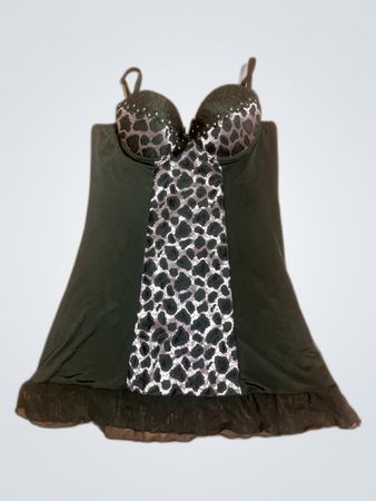 Black Camisole with Ruffled Hem