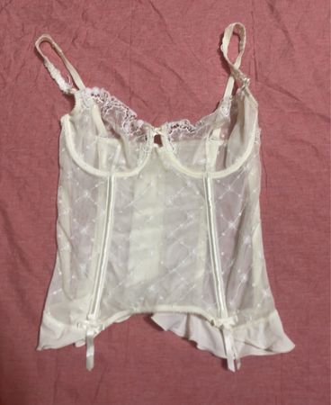 Sheer White Corset Top