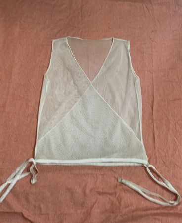 Sheer White Tank Top