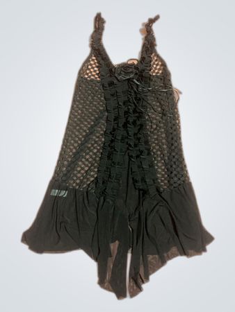 Black Sheer Romper