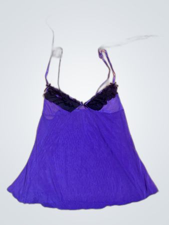 Unbranded Purple Lace Trim Slip Dress