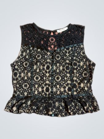ISLEE Black Lace Top