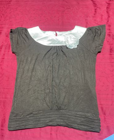 Orsay Ruffled Collar Short Sleeve Blouse