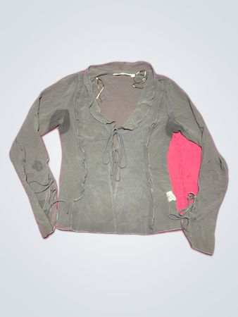 Gray Long-Sleeve Top