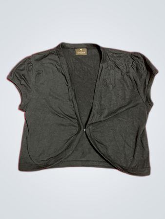 Pieces Black Puffed Sleeve Cardigan