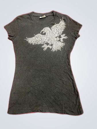 Madonna Beaded Eagle Graphic T-Shirt