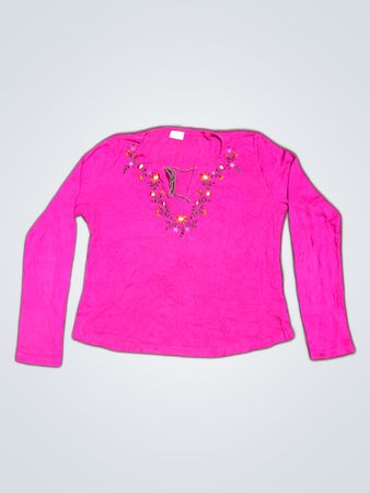 Promod Embroidered Long-Sleeve Top