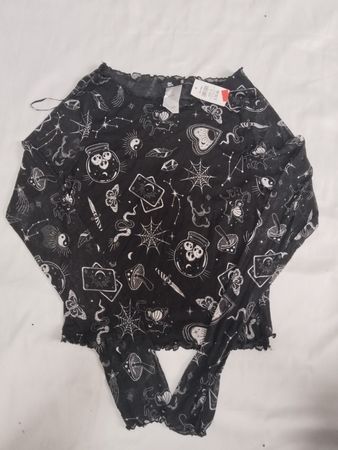 Jay Jays Schwarznetzoberteil mit himmlischem Druck