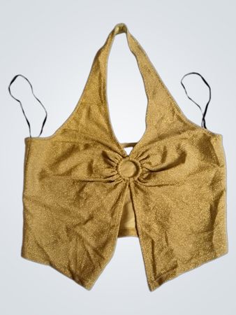 Gold glitzerndes Halter-Top