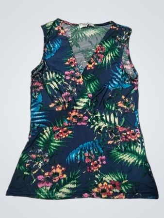 Morgan Floral Print V-Ausschnitt Ärmelloses Top