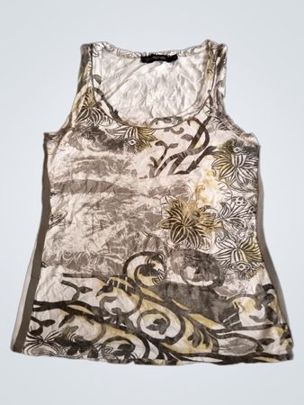 Passport Damen Ärmelloses Blumenmuster Tanktop Größe 36