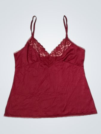 Rotes Spitzensaum Cami-Oberteil