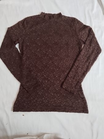 Utopia Langarm-Mock-Neck-Spitzentop