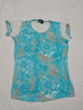ABSOLUTE by SOROTOS Blau Tie-Dye Mesh-Oberteil