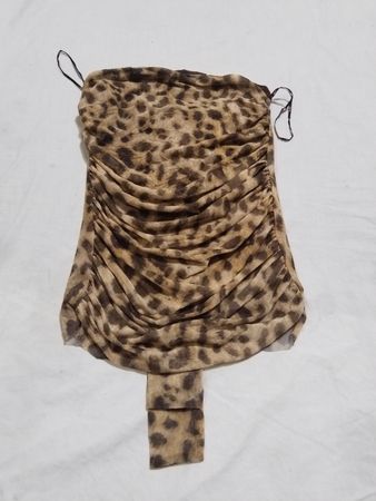 Raffiniertes Leopardenmuster ohne Träger Top
