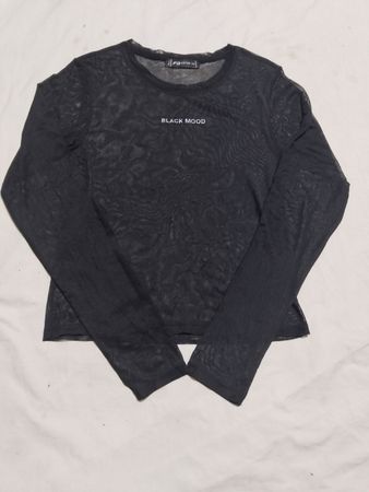 FB Sister Black Mood Mesh Top