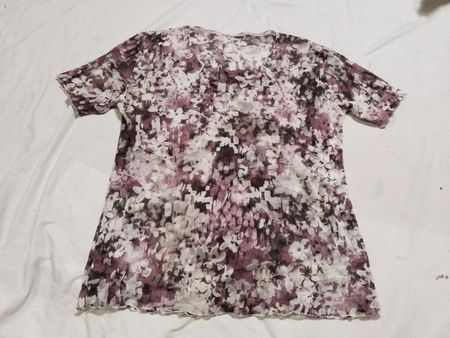 Damen Kurzarmpullover mit Blumenmuster