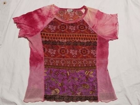 YESSICA Frauen Tie-Dye Blumenmuster T-Shirt