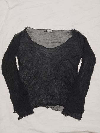 Quinze Heures TRENTE Schwarzes Transparentes Top