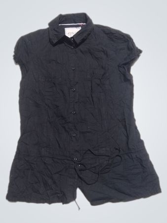 Esprit Schwarzes Button-Up Hemdkleid