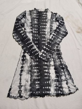 Stradivarius Mesh Langarmkleid